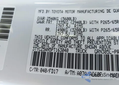 2023 Toyota Tacoma Trd Sport z USA, uszkodzony, nr VIN 3TYCZ5AN5PT163040